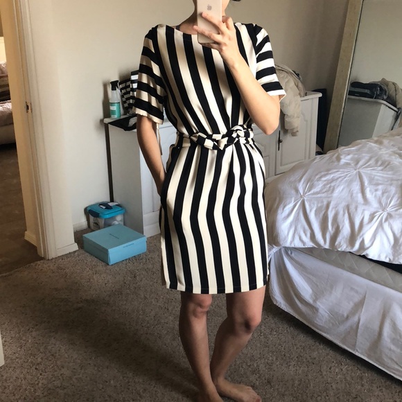 BCBGMaxAzria | Dresses | Bcbg Striped Dress Black And White | Poshmark